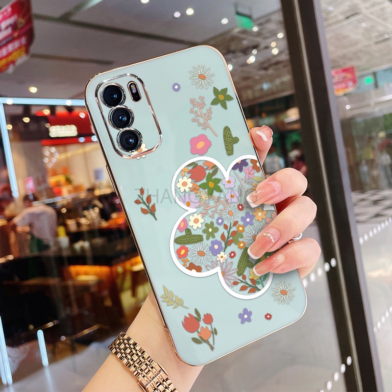 Ốp Điện Thoại TPU Silicone Mạ Điện Hình Hoa Mùa Hè Cho oppo reno 6 4G reno 6 5G reno 7 reno 7 se reno 8