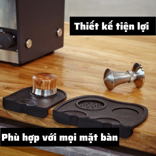 Miếng Lót Chống Trượt Tamper Bằng Cao Su Hỗ Trợ Nén Cà phê nguyên chất Espresso pha chế cafe rang xay máy Arabica