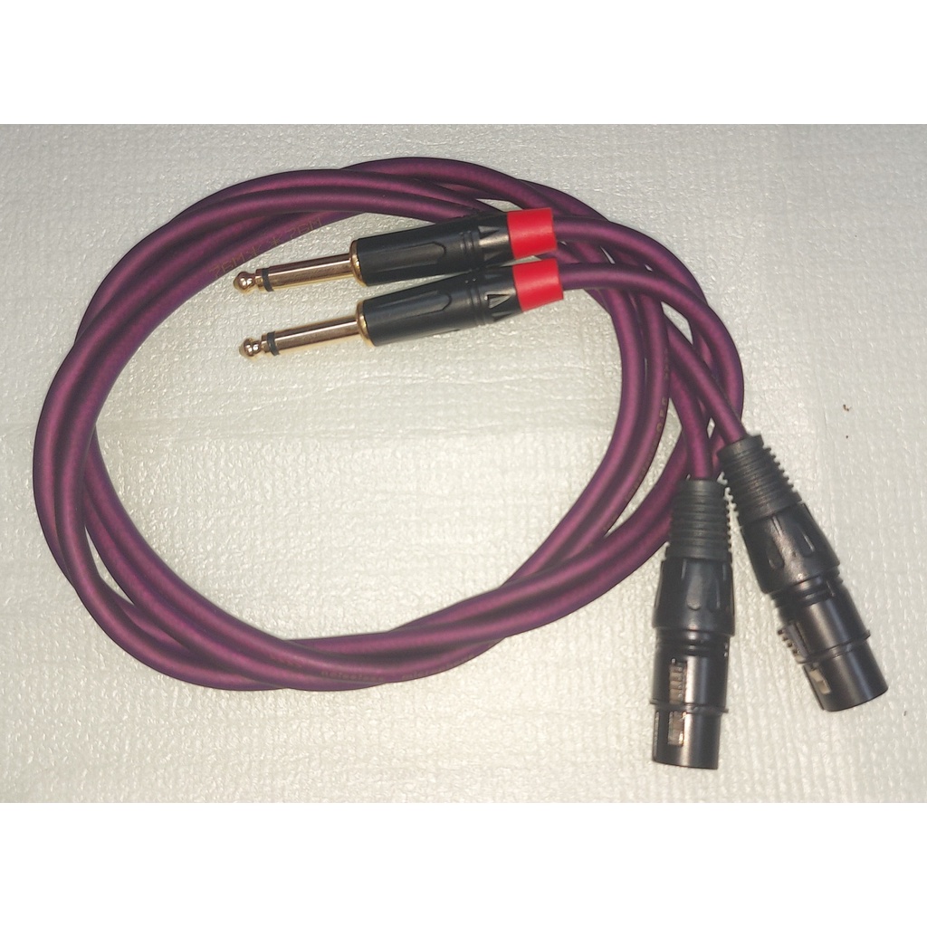 Dây tín hiệu chuyển jack xlr canon cái ra jack 6 ly  mono