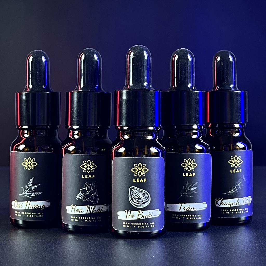 Tinh Dầu Thiên Nhiên LEAF Tinh dầu Thơm Phòng Giúp Đuổi Muỗi , Ngủ ngon Lọ 10ml 14 Mùi Sả Chanh, Oải Hương , Bưởi...