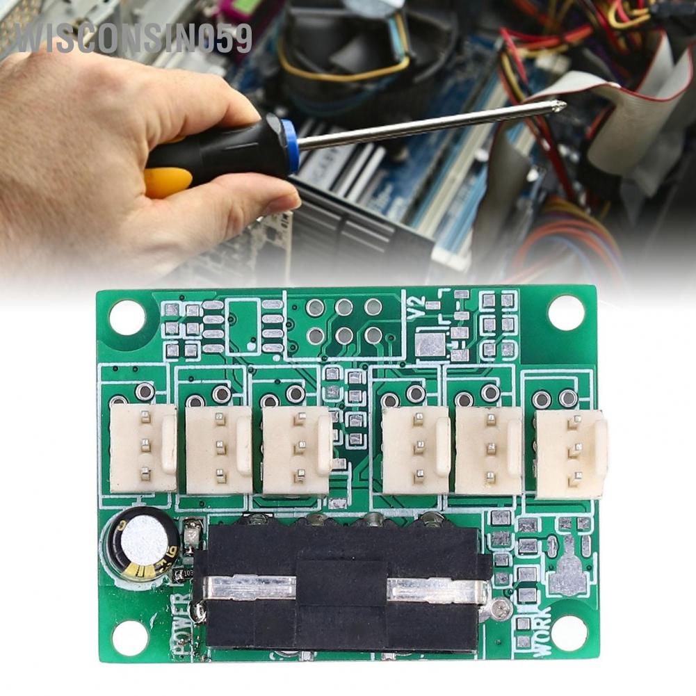 Wisconsin059 Bộ điều khiển tốc độ điều chỉnh của Hub quạt 2K ‑ 50KHZ 3Pin 2510 12V cho Vỏ máy tính công nghiệp