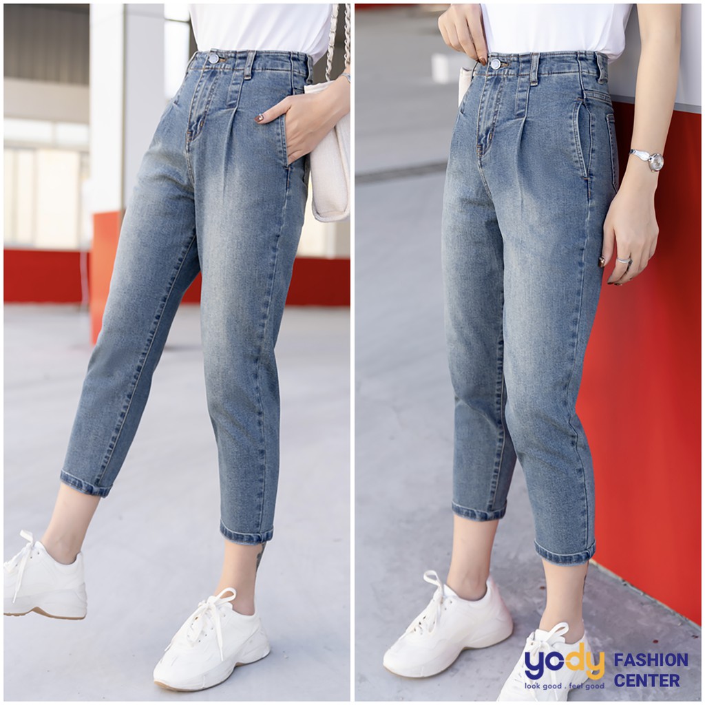 Quần Jeans nữ YODY quần baggy co dãn tốt , jean nữ cạp cao  QJN3076 | BigBuy360 - bigbuy360.vn