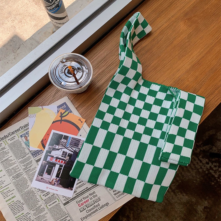 ENVIROSAX Túi Xách Nữ Cỡ Lớn Họa Tiết Caro Thời Trang