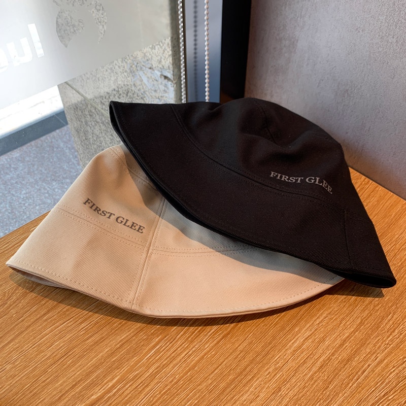 Nón Bucket Chống Nắng Thêu Chữ Phong Cách Nhật Bản