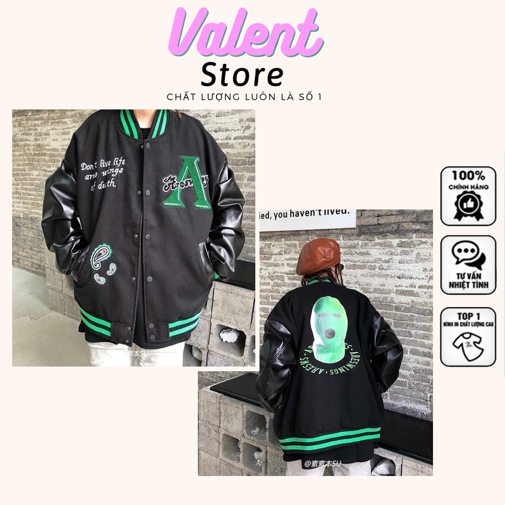 Áo khoác bomber chữ A , Áo khoác bomber unisex độc lạ dáng thu - đông 2022