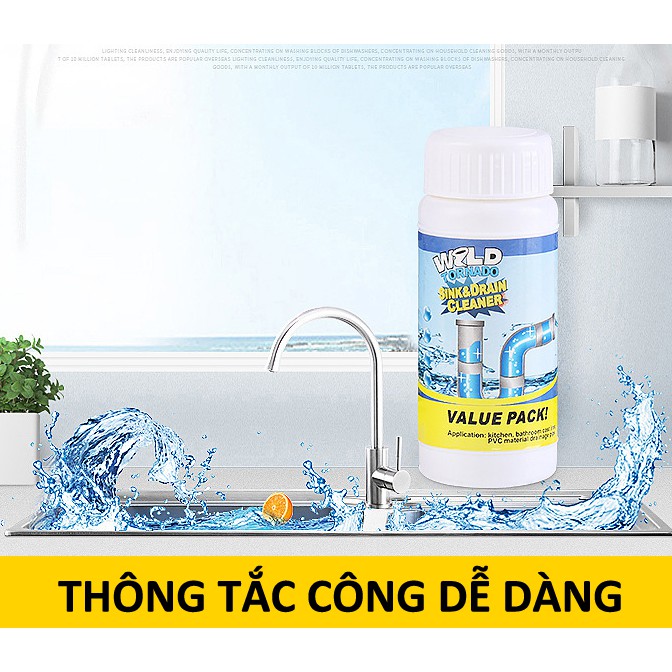 Lọ bột thông cống cực mạnh 110gr