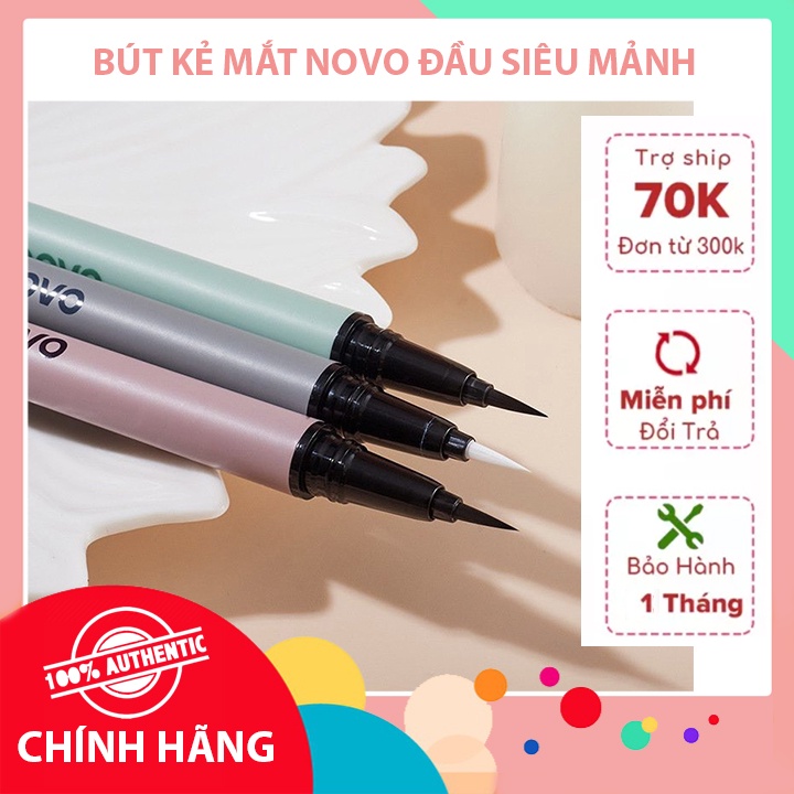 Bút Kẻ Mắt NOVO Độc Đáo, Thiết Kế Đơn Giản, Đẹp Mắt, Đầu Bút Nhỏ 0.016mm, Nét Kẻ Thanh Mảnh, Sắc Nét, Chống Thấm Nước