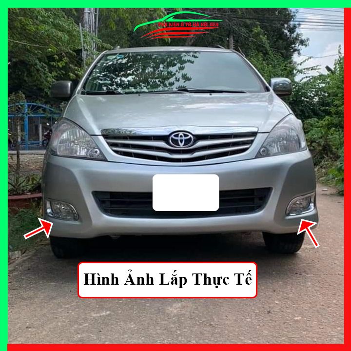 Ốp viền đèn gầm trước Innova 2009-2012 mạ crom