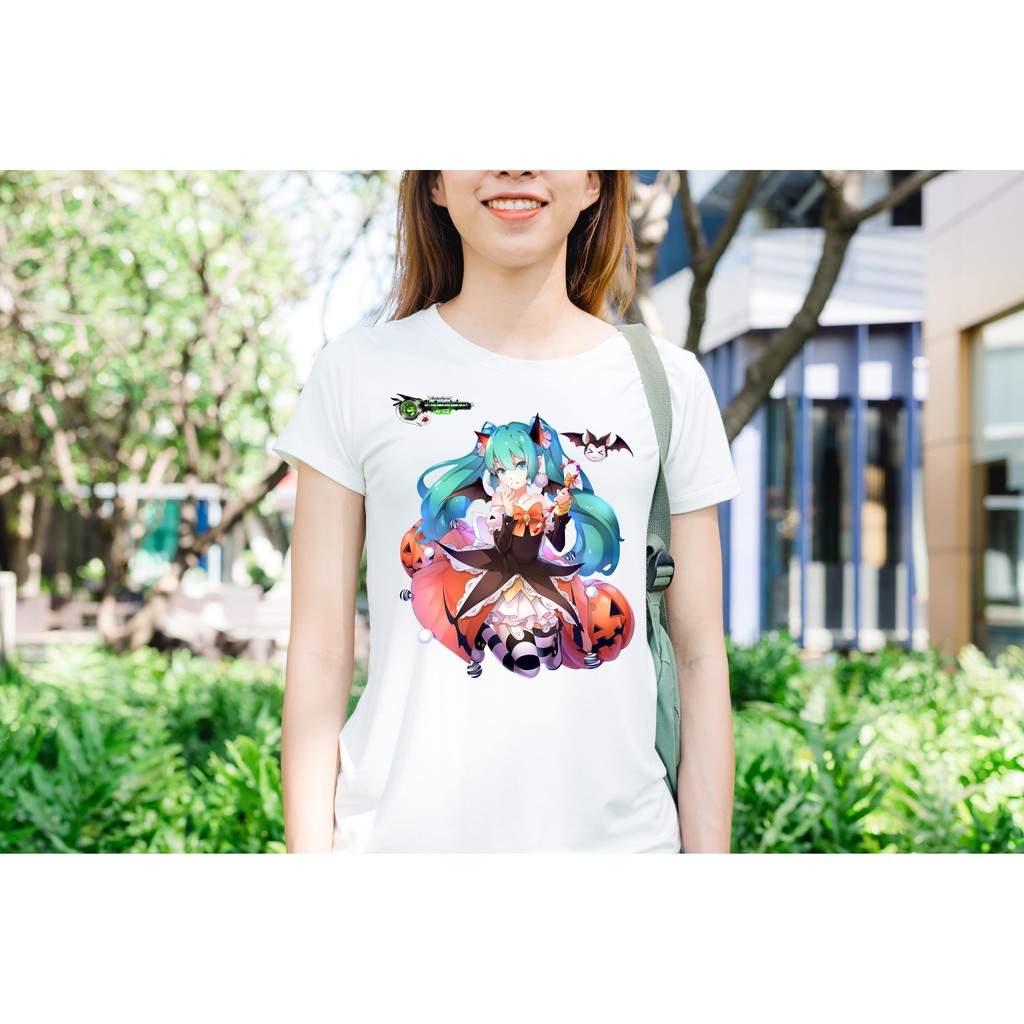 Áo thun in hình Hatsune Miku thần thông