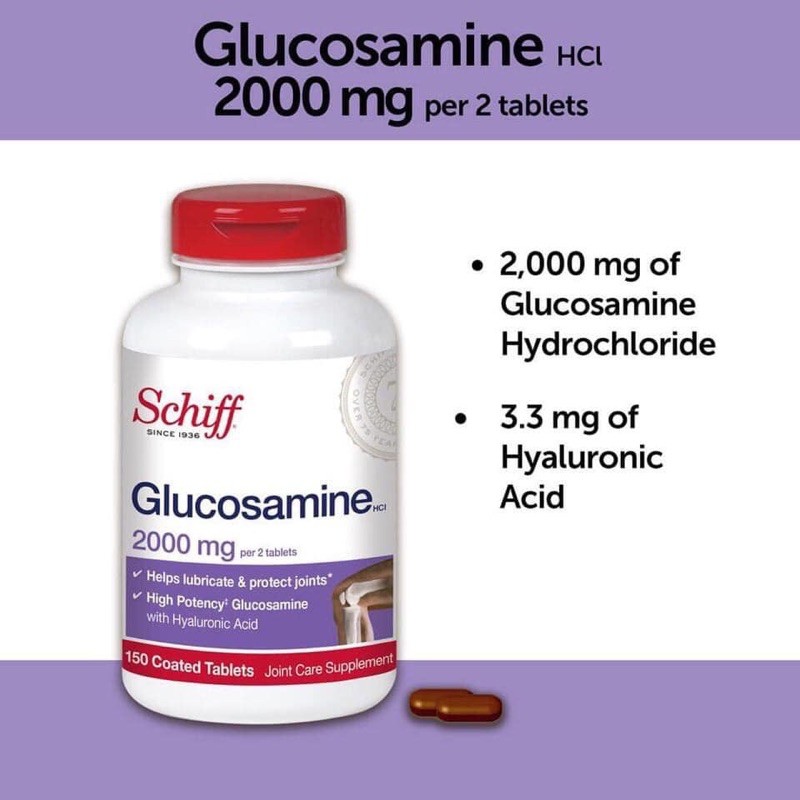 Viên uống hỗ trợ xương khớp  Schiff glucosamine 2000mg