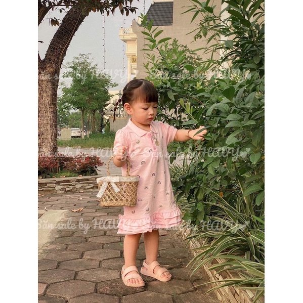 Váy thun cotton cầu vồng cho bé gái 11-28kg