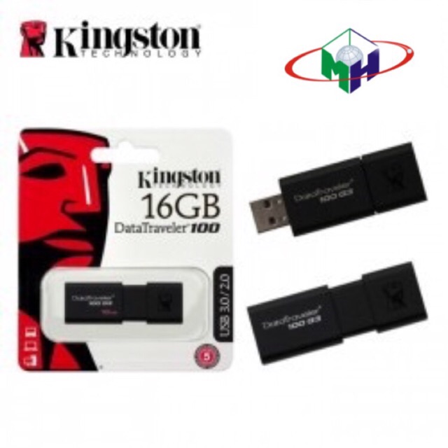 Kingston Digital 16GB 100 G3 USB 3.0 DataTraveler (DT100G3/16GB)