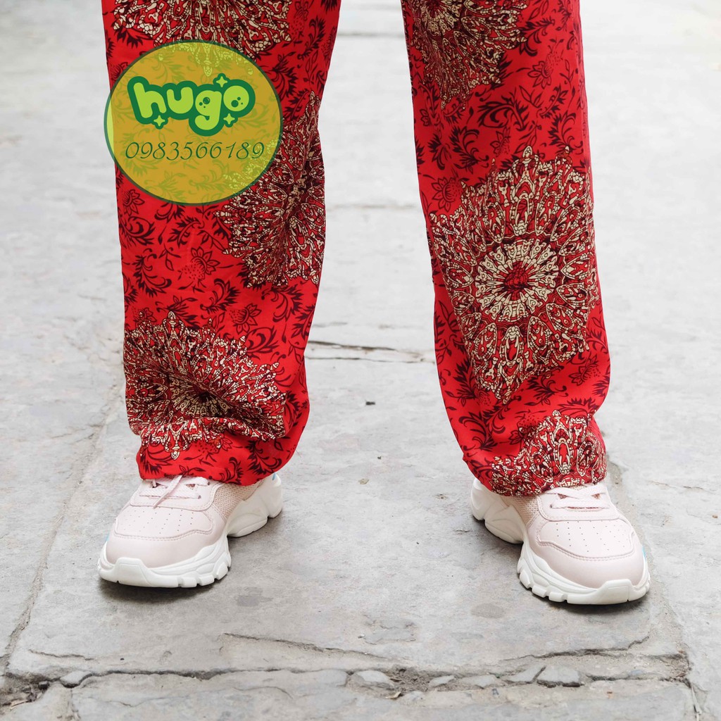 Quần lanh (quần alibaba) nam nữ họa tiết phom to 40 - 80kg nhiều màu - Hugo Shop | BigBuy360 - bigbuy360.vn