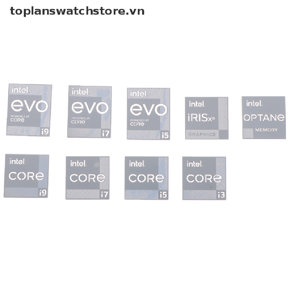 Nhãn Dán Kim Loại Trang Trí Máy Tính Intel EVO CORE i9 i7 i5 i3 Thế Hệ Thứ 11