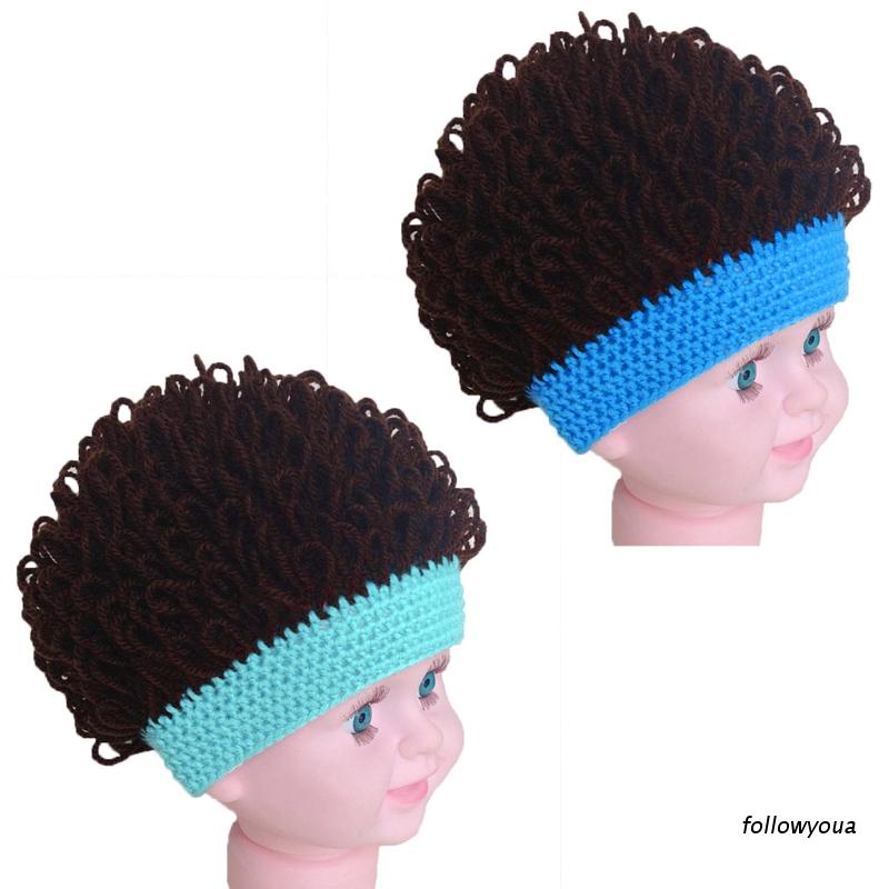 Mũ tóc giả xoăn xù xinh xắn ngộ nghĩnh cho bé 1-4 tuổi