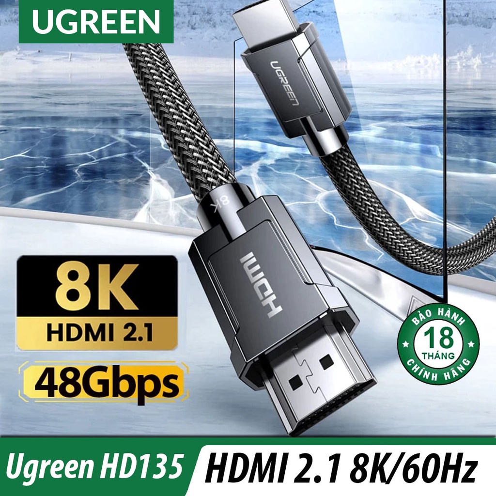 Dây Cáp HDMI 2.1 8K 60Hz Ugreen HD135 - Hàng Chính Hãng - Bảo Hành 18 Tháng Đổi Mới