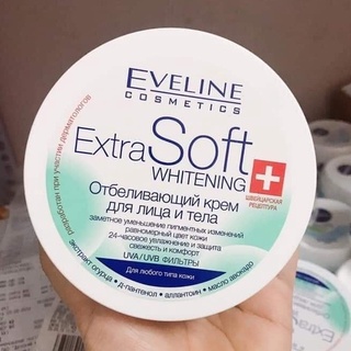 Kem dưỡng ẩm trắng da mặt và toàn thân Eveline Extra Soft Whitening 200ml