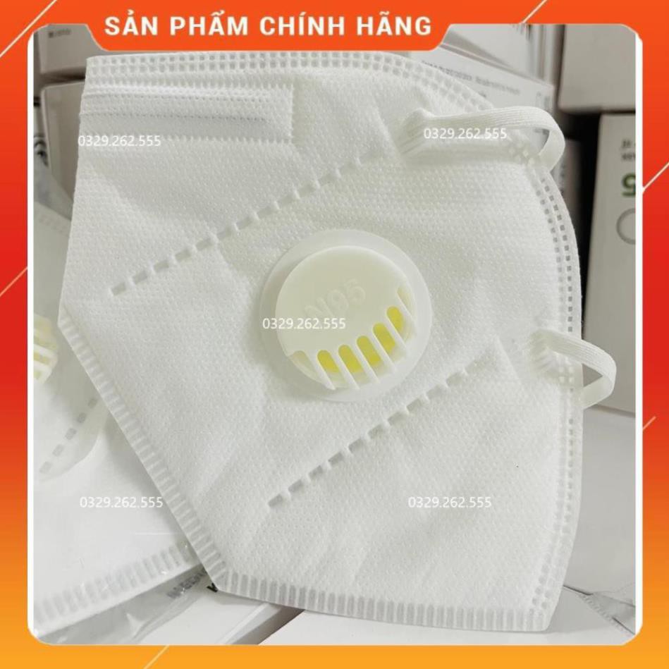 Set 3 Khẩu Trang N95 kháng khuẩn, có van thở, chống bụi mịn PM2.5, kẹp mũi kim loại Imask