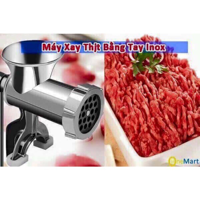 MÁY XAY THỊT QUAY TAY INOX sạch sẽ tiện loại