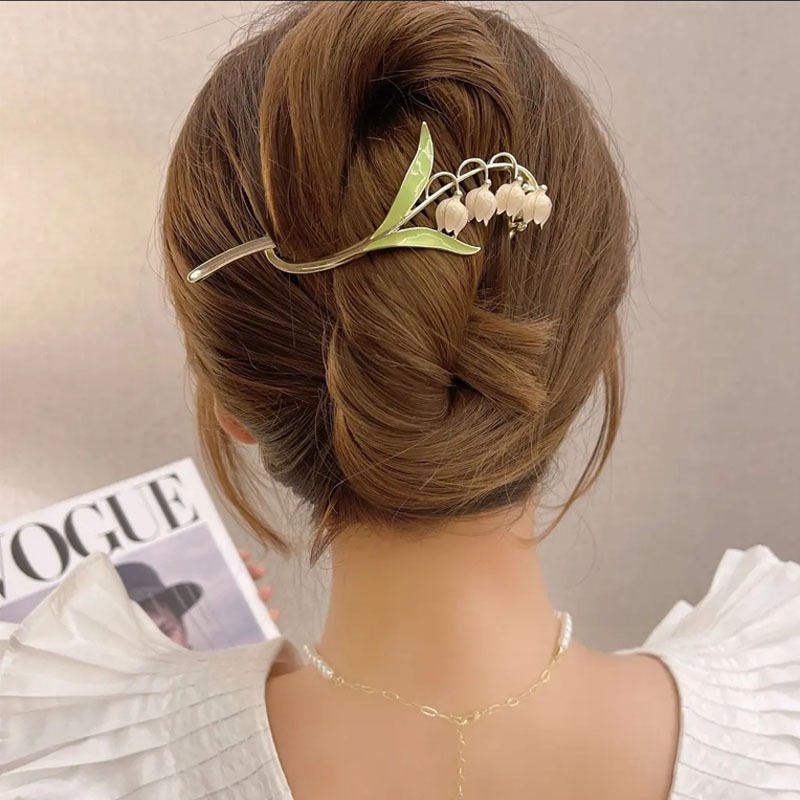 Kẹp Tóc Màu Trắng Xanh Thời Trang Mùa Hè 2022