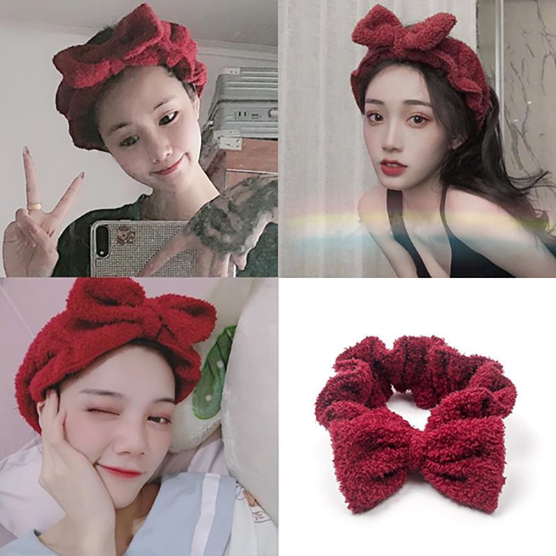 Băng Đô Cài Tóc Bản Rộng Co Giãn Họa Tiết Hoạt Hình Dễ Thương Cho Nữ