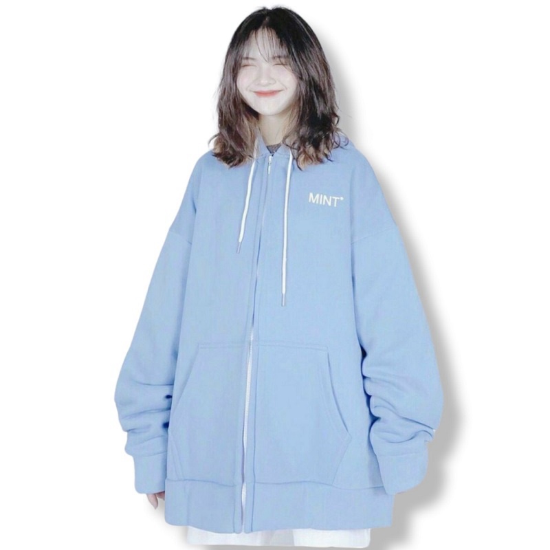 Áo Khoác Hoodie Nỉ Khóa kéo Basic Siêu XInh