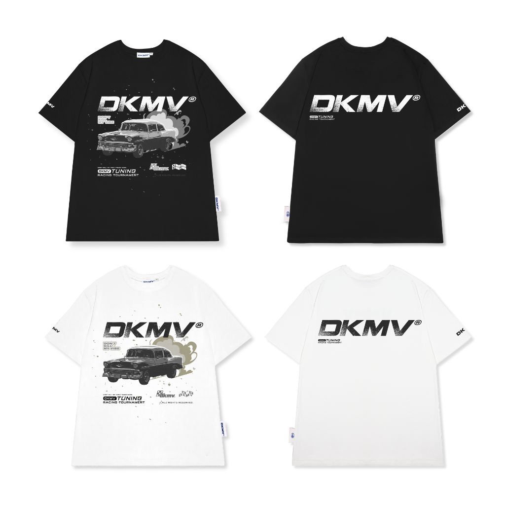 Áo thun form rộng tay lỡ in hình nam nữ Don't Kill My Vibe Racing Tee | K14-T2