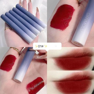 Set 5 cây son môi kem vỏ xanh danmoludoremon cute, son kem mềm mịn, dưỡng ẩm, bám màu, lên môi cực chuẩn 5 màu siêu xinh