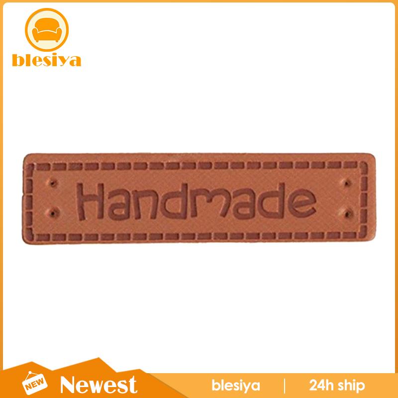 Set 50 Miếng Nhãn Dập Nổi Bằng Da Dùng Để May Túi Xách / Ví Handmade