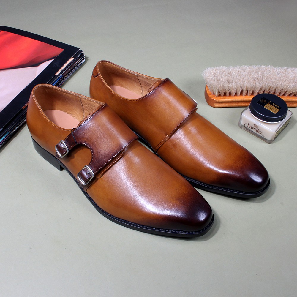 Giày Tây Nam Da Bò ITALIA Double Monk Strap Banuli H1DS2M0