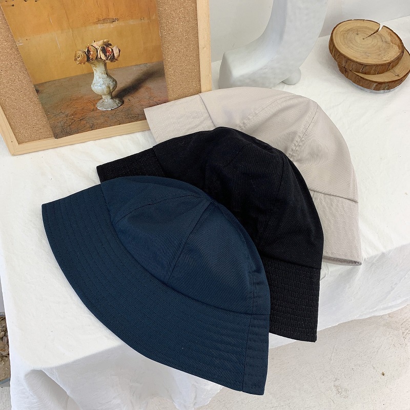 Mũ Bucket Màu Đen Chống Nắng Phong Cách Thời Trang Nhật Bản