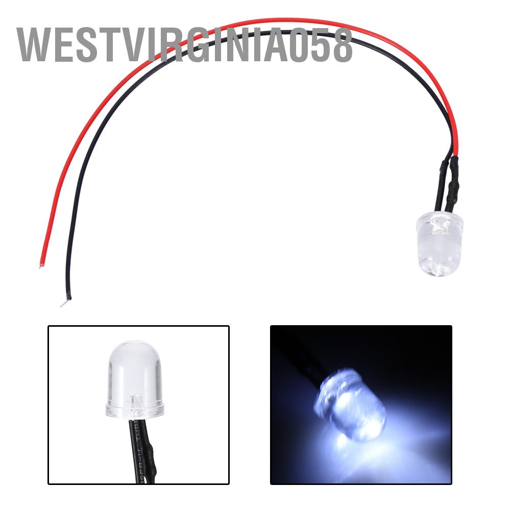 Westvirginia058 Westvirginia058 10pcs 12v 10mm LED Light emitting Diode Wired Multicolor Cable 20cm 0.06W