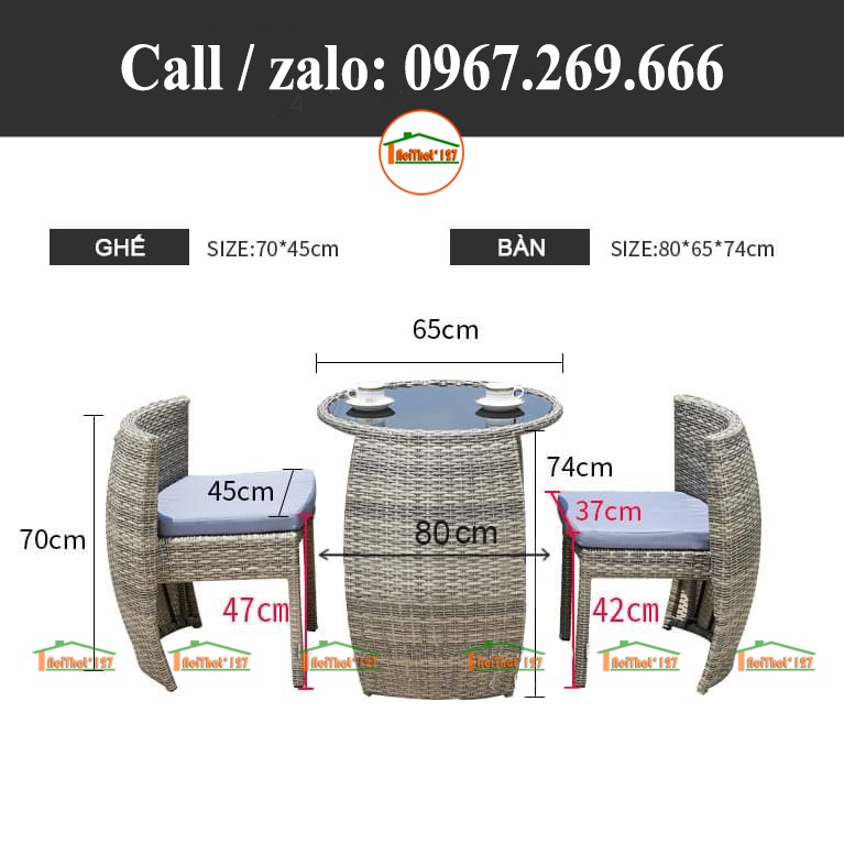 Bộ Bàn Ghế Trống Thông Minh Sân Vườn|Ban Công|Phòng Khách Trang Trí Nhà Cửa Đa Năng Tiện Lợi