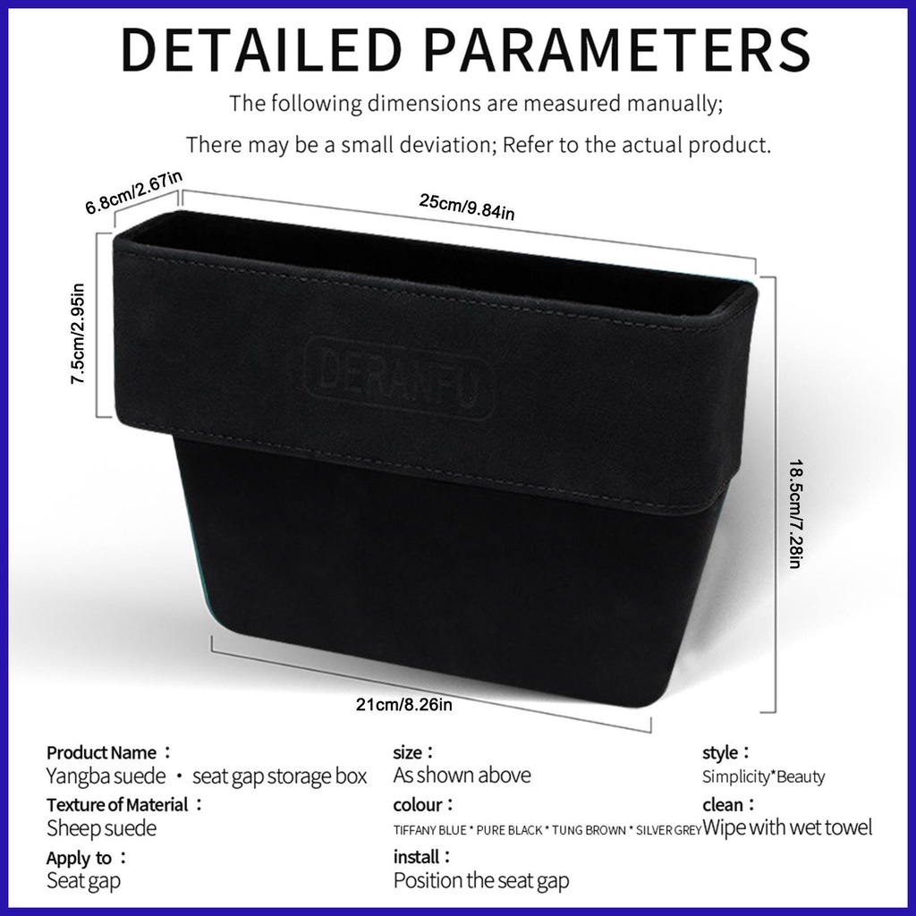 Túi Da PU Đựng Đồ Gắn Khe Hở Ghế Ngồi Xe Hơi Thông Dụng
