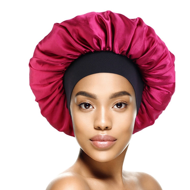 Mũ Trùm Đầu Ban Đêm Mềm Mại Có Thể Điều Chỉnh Cho Tóc Xoăn Dài Tự Nhiên