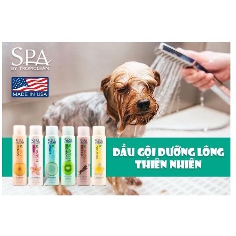 Sữa Tắm CHó Mèo Tropiclean Spa 473ml - Nhập Khẩu Mỹ