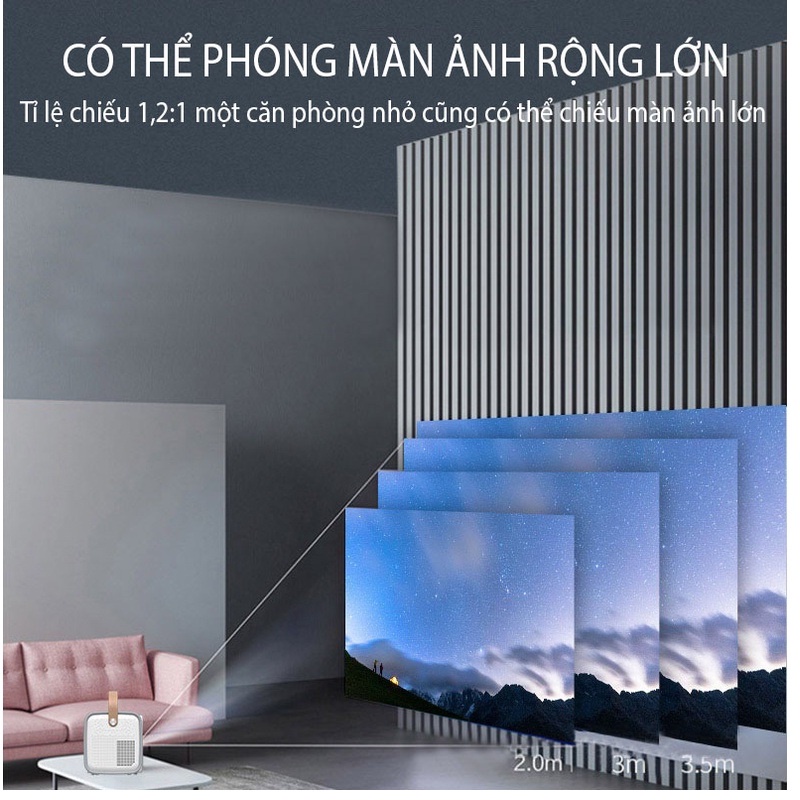 MÁY CHIẾU MINI S6: SIÊU NÉT KẾT NỐI BLUETOOTH WIFI CHẠY HỆ ĐIỀU HÀNH ANDROID THÍCH HỢP CHO MÁY TÍNH, LAPTOP, ĐIỆN THOẠI