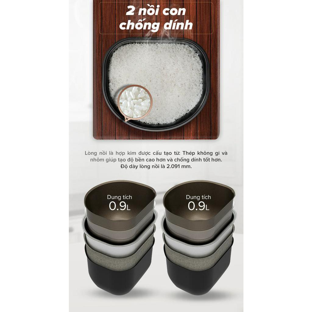 Nồi Cơm 2 Ngăn Đa Năng TC50VN-SL 1.8 lít chính hãng Sharp