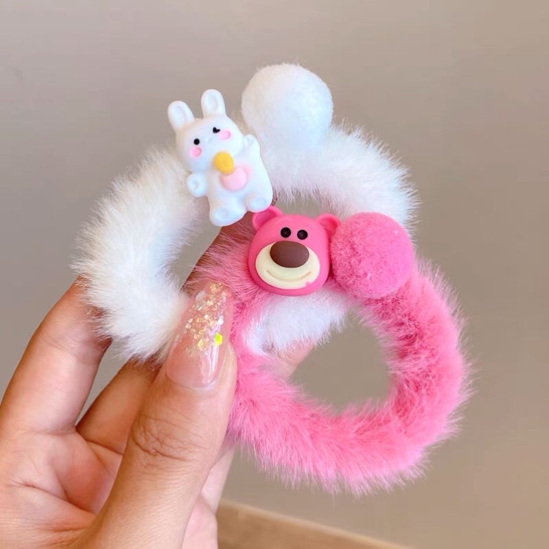 Thun Cột Tóc [KÈM CHARM] Bằng Lông Siêu Cute