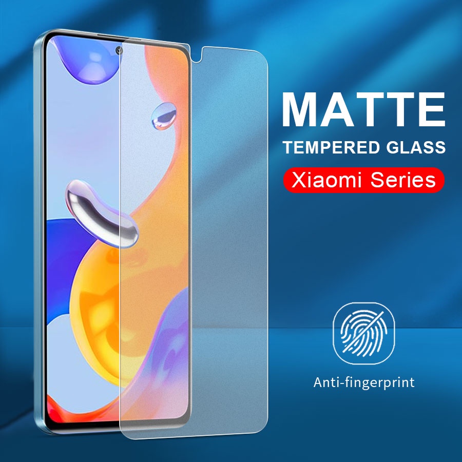 Kính Cường Lực Nhám Full Màn Chống Vân Tay Cho Xiaomi Mi 11T 10T 9T Pro 11 Lite Redmi NOTE 11 11S 10 9 9s 8 7 Pro Max 5G 9T 10 9 9A 9C 8 8A 7 7A Poco F2 F3 X3 NFC GT M3 M4 Pro