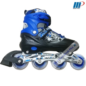 Giày patin trẻ em, người lớn bánh có đèn flash sports, tặng kèm bảo hộ tay và đầu gối