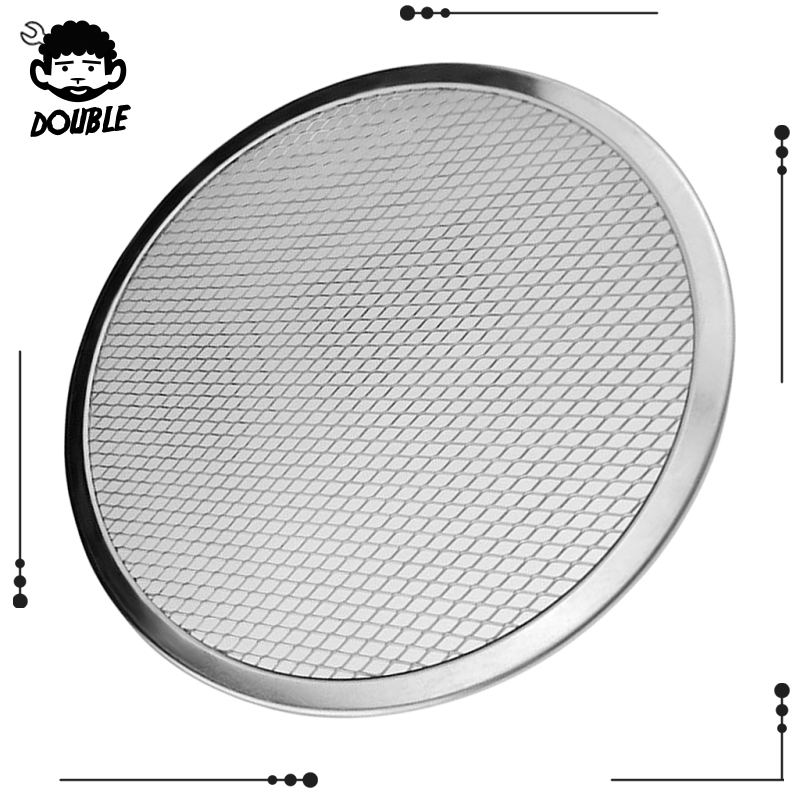 [DOUBLE]Pizza Stones Aluminum Mesh Pizza Screen Pasta Baking Tray Net Pizza 6inch