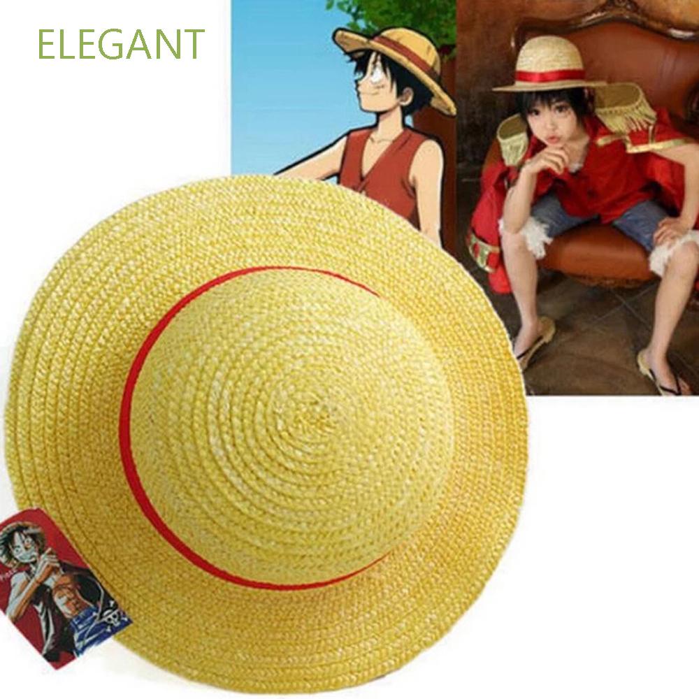 Nón rơm họa tiết hoạt hình Luffy D Luffy phong cách Nhật Bản