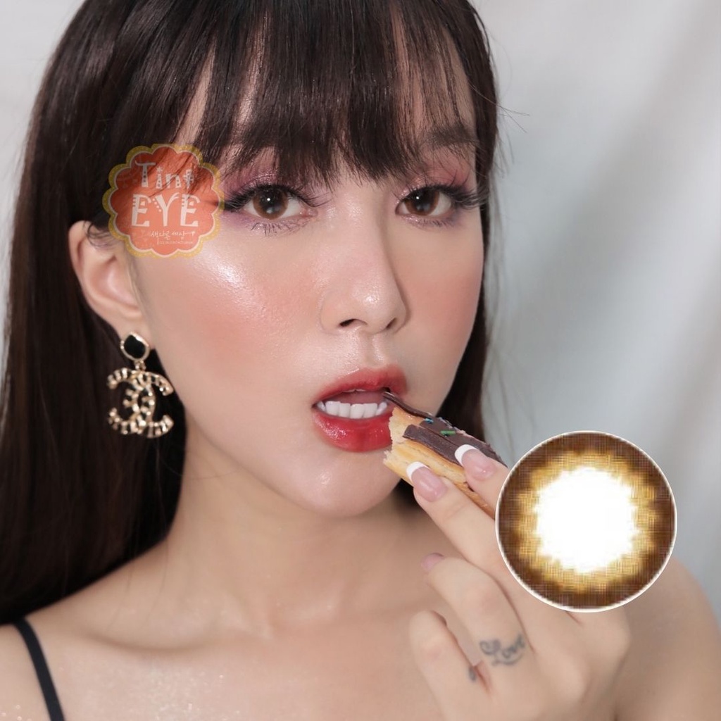 [Tặng Combo 175k] Kính Áp Tròng Tinteye Lens Nâu giãn nhẹ 576a