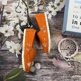 Giày toms Xương Cá CAM, ORANGE (Đế cao su đúc)