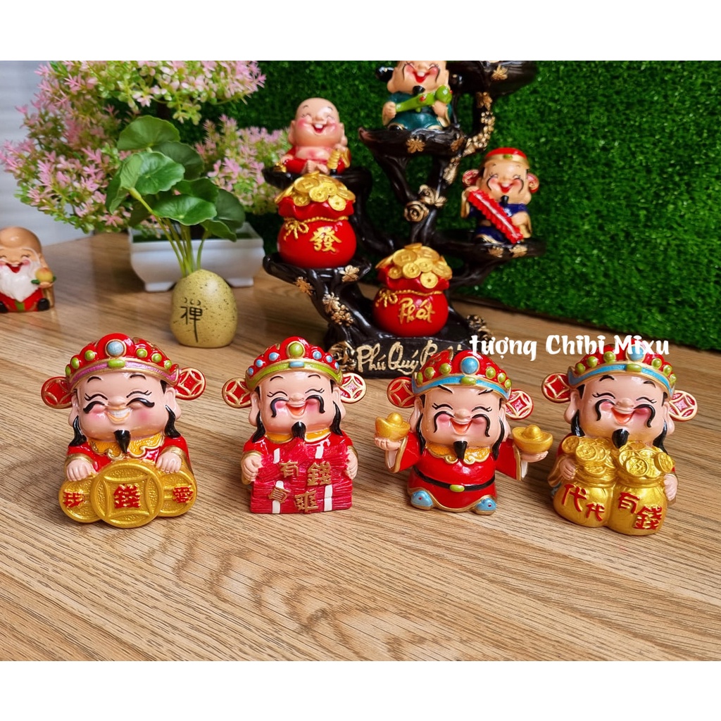 09 mẫu tượng chibi Thần Tài 7cm may mắn