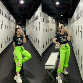 SET TẬP ZUMBA, QUẦN JOGGER CÚC BẤM ÁO CROPTOP