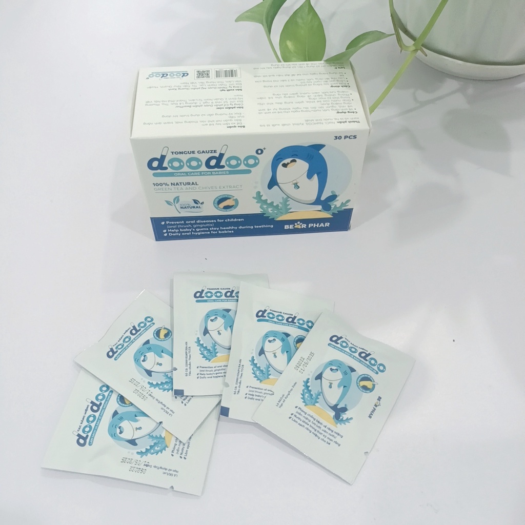 Gạc rơ lưỡi Doo Doo, rơ lưỡi, làm sạch răng, lưỡi, nướu và khoang miệng cho bé - Mẹ Akay- G01
