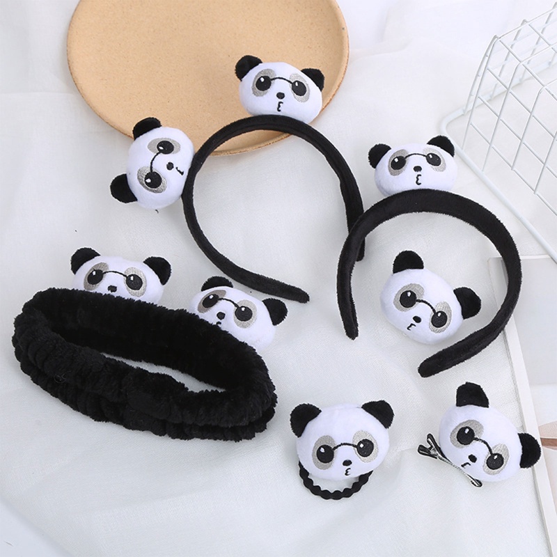 Băng Đô Cài Tóc Hình Gấu Trúc Nhồi Bông Ngọt Ngào Cho Nữ