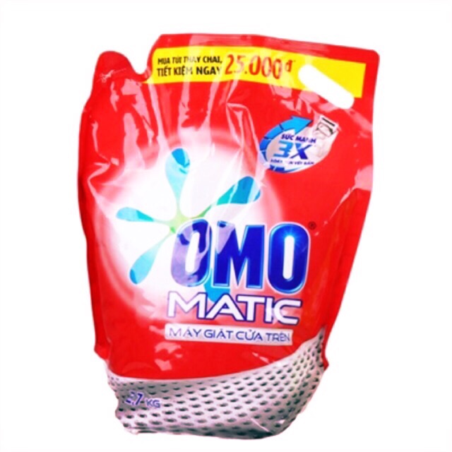 Nước giặt máy omo máy 2,7kg, 2,4kg giá chỉ 111k